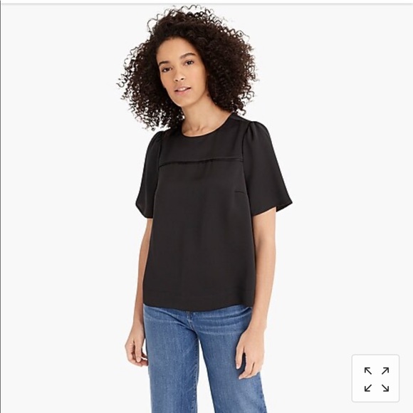 JCREW | Hammered Satin Top - Picture 2 of 8
